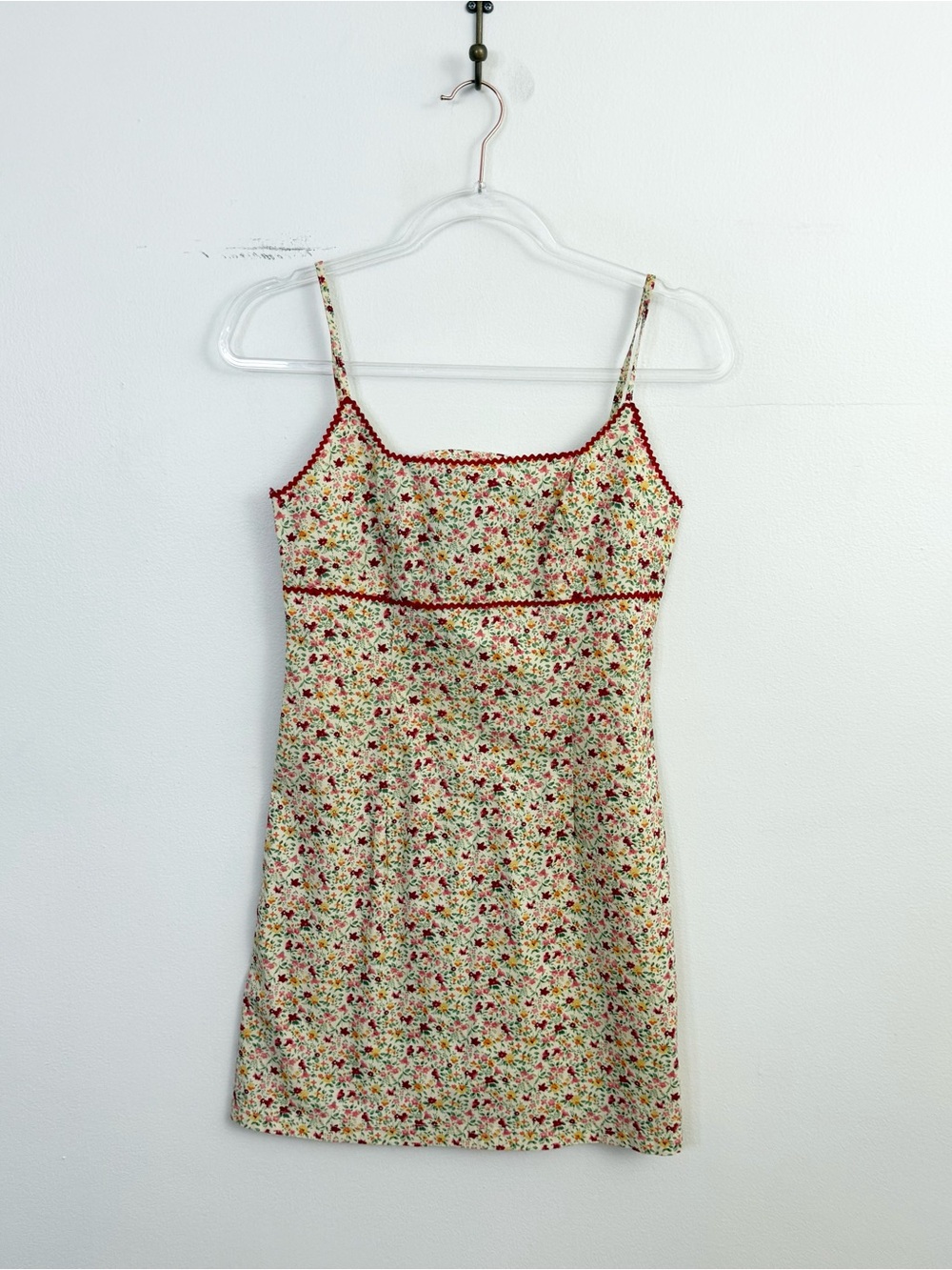 Vintage Y2K Bonkers Floral Babydoll Mini Dress Cottagecore Slip Dress M